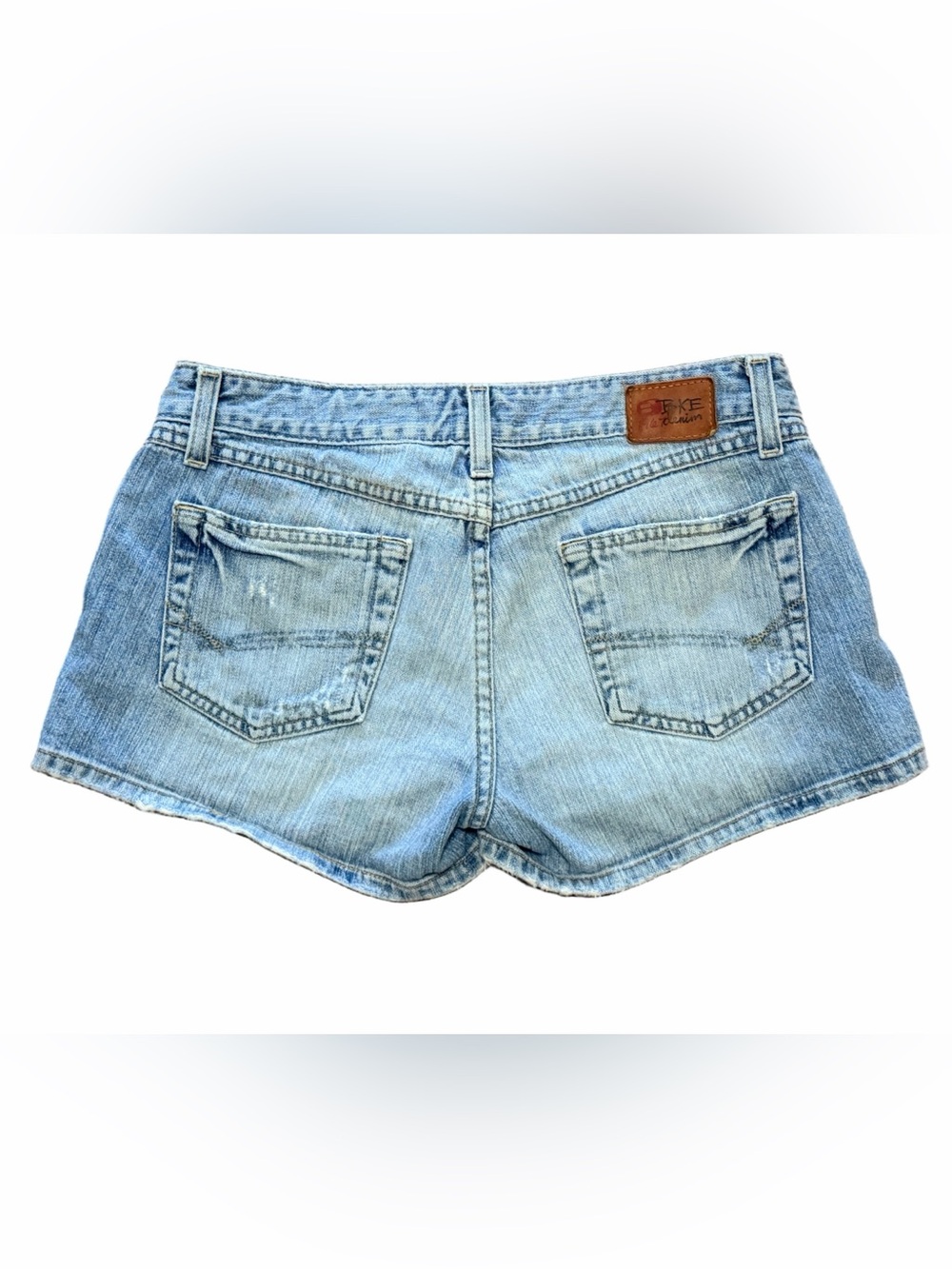 BKE Denim Low Rise Denim Shorts Light WashY2K Distressed Jean Shorts - 29 - Picture 2 of 4
